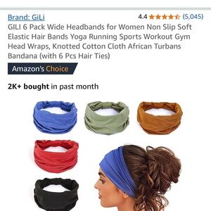 G.I.L.I. Blue and Green Hair Accessories Wide Headbands